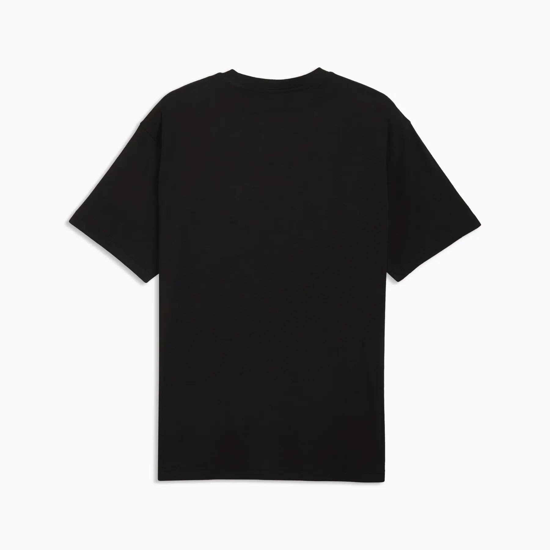 Puma GRAPHIC CAT COWBOY RELAXED heren T-shirt zwart maat XL 2/3