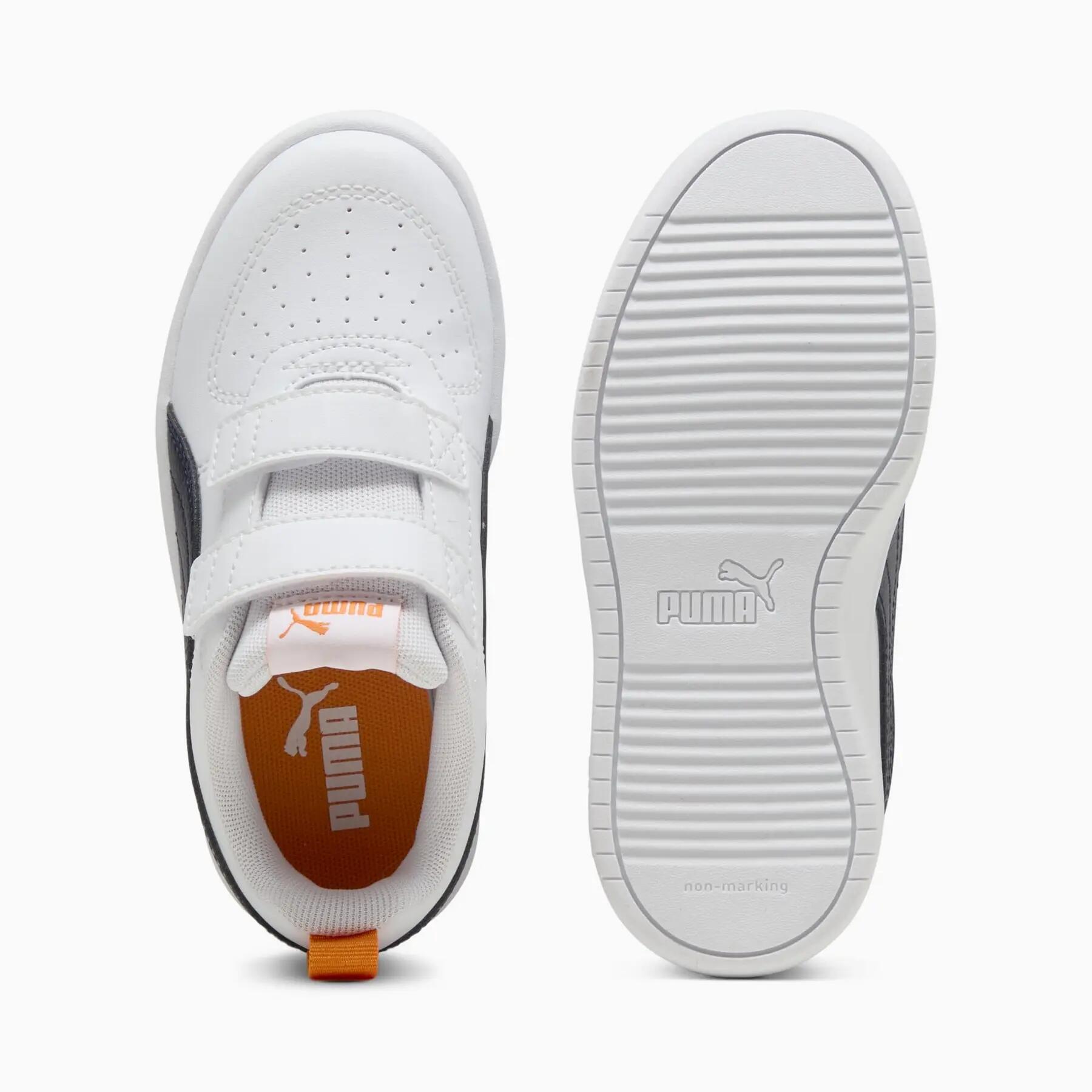 Tênis esportivo infantil Puma RICKIE V PS branco 39132740 tamanho 28 3/7