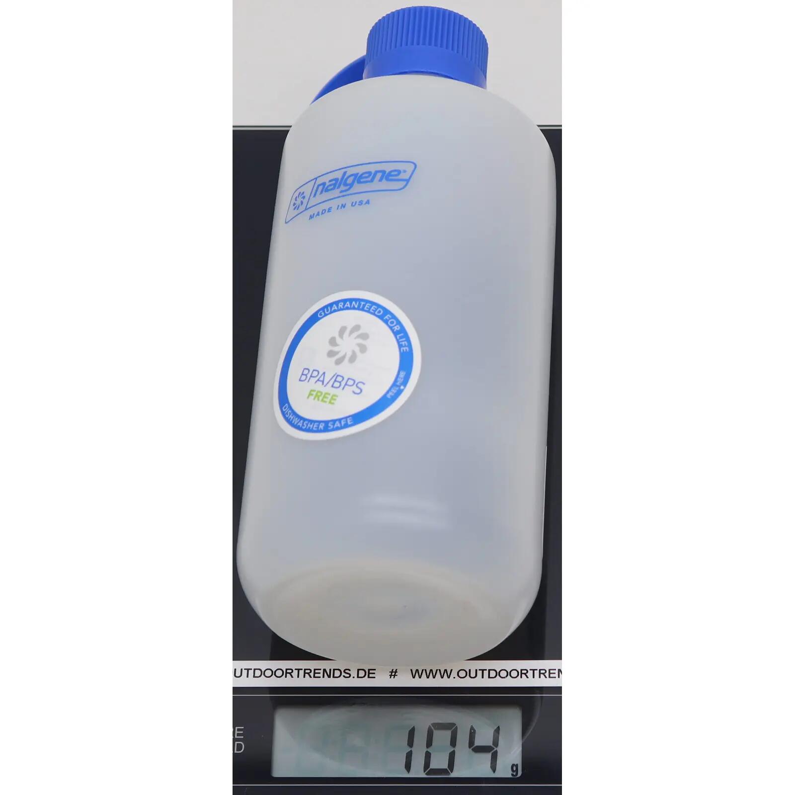 Enghals HDPE Trinkflasche 1,0 Liter weiß 2/2