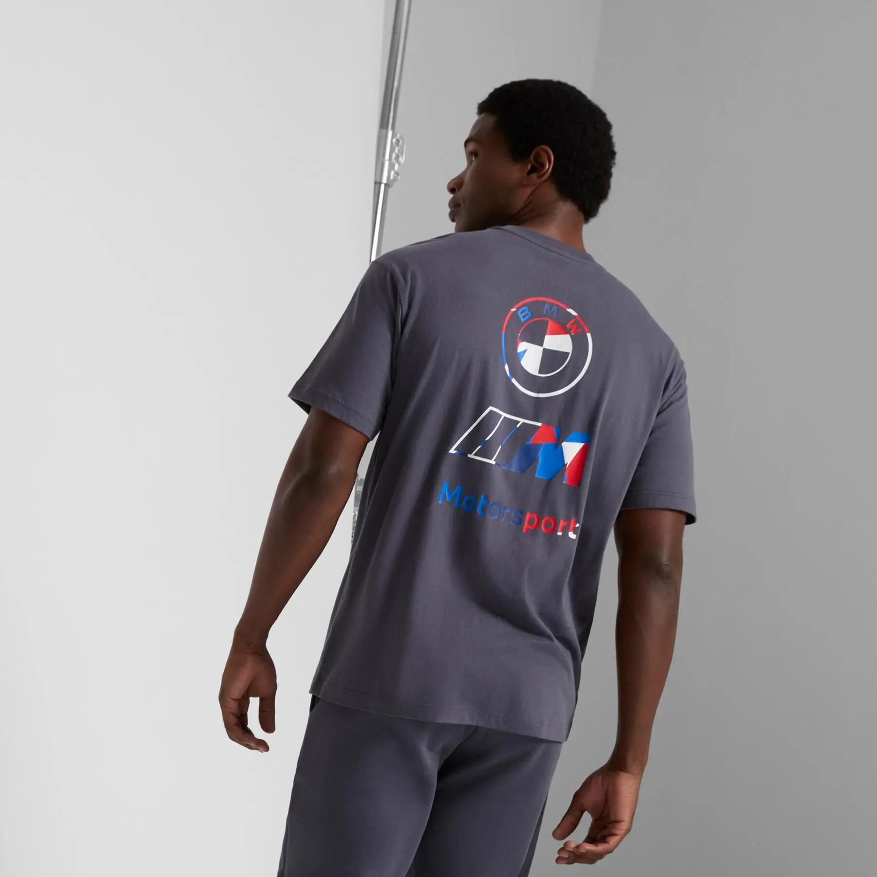 Camiseta masculina Puma BMW MMS STACKED LOGO cinza tamanho M 4/5