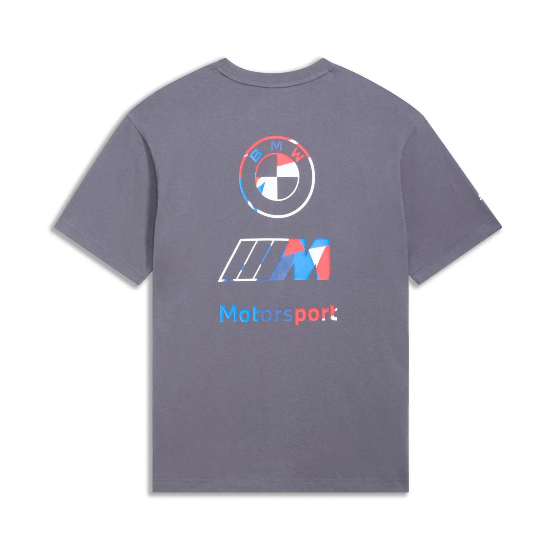 Camiseta masculina Puma BMW MMS STACKED LOGO cinza tamanho M 2/5