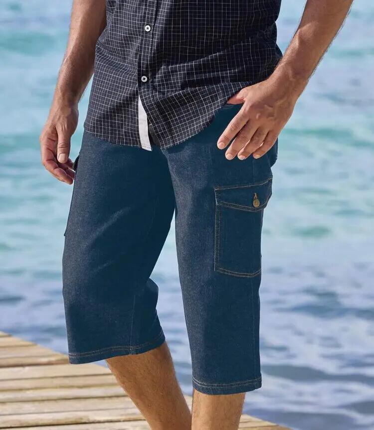 Pantacourt en Jean Stretch Cargo 2/2