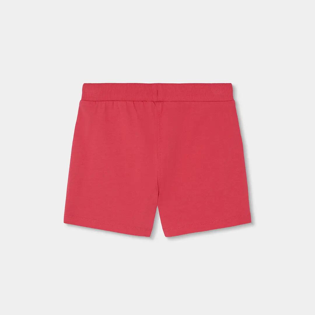 Conjunto de algodón para niña con camiseta estampada y short rosa 6/7