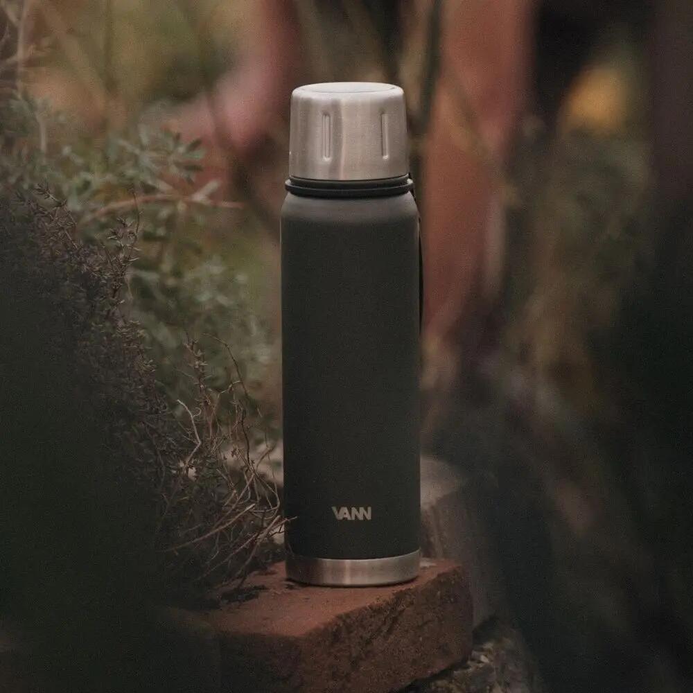 Thermosfles - Outdoor/sport - Unisex - 500 ml dubbelwandig, 2‑in‑1 dop - Zwart 9/11
