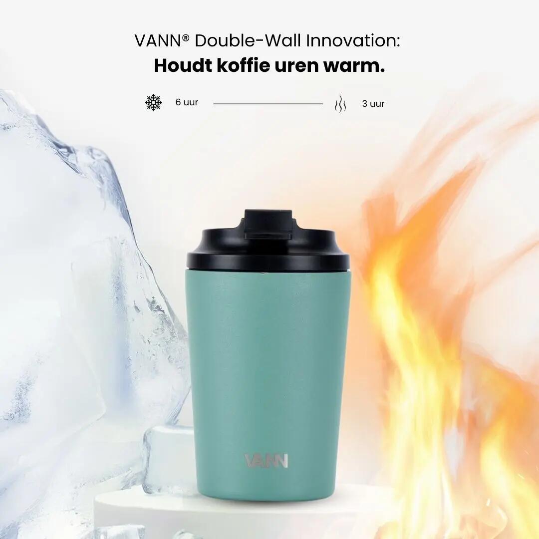 Drinkbeker - To go - Unisex - Dubbelwandig RVS, lekvrij - Highland Green 4/8