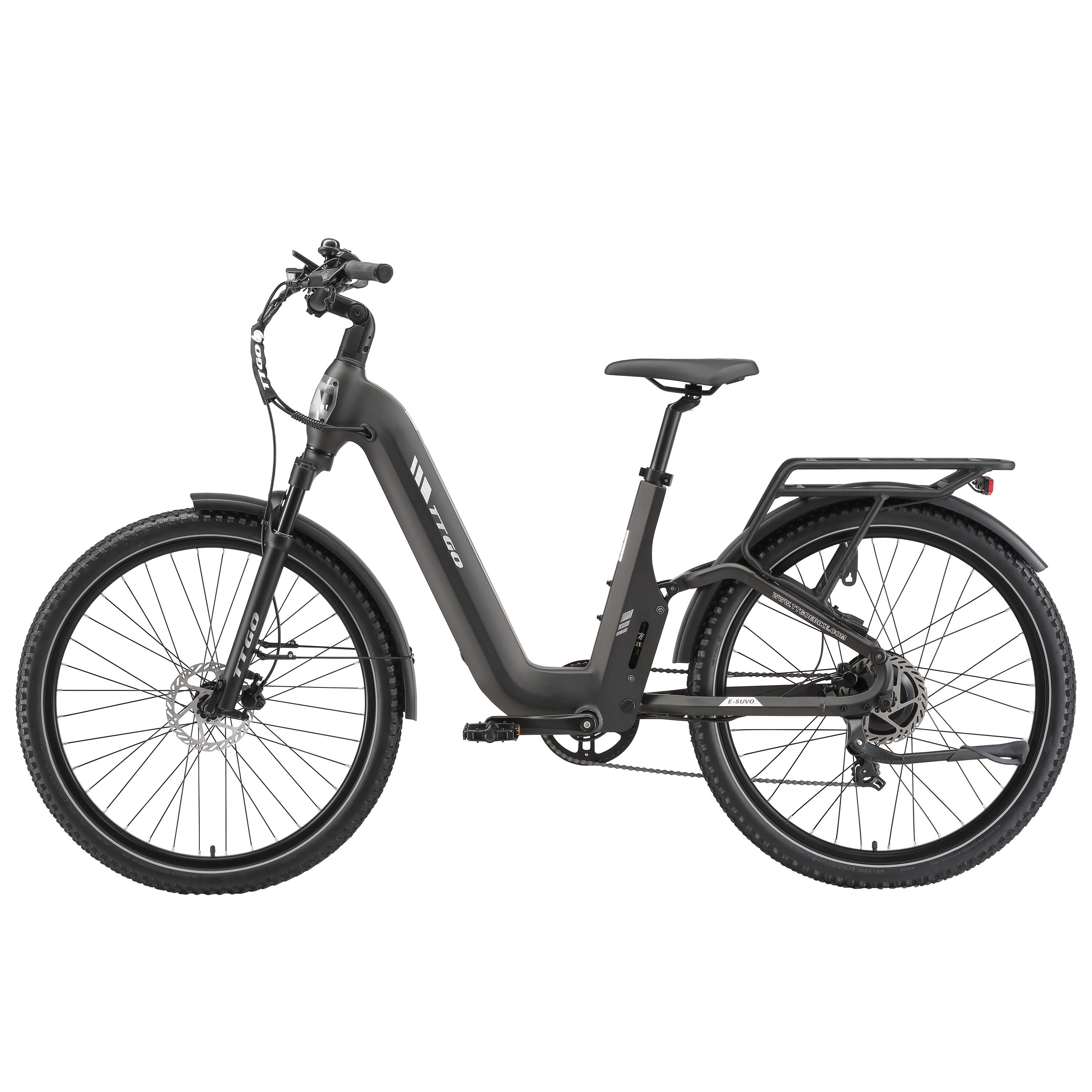 Bicicleta elétrica para adultos TTGO E-SUVO Bateria 48V15Ah 3/15