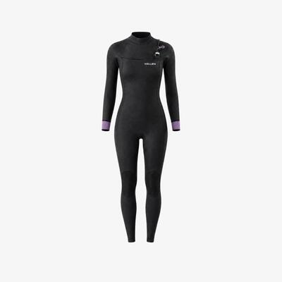Dames surfen premium wetsuit 4/3mm high performance - zwart