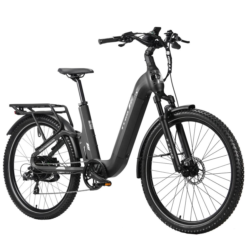 Градски електрически велосипед за възрастни TTGO E-SUVO батерия 48V15Ah гума 27"