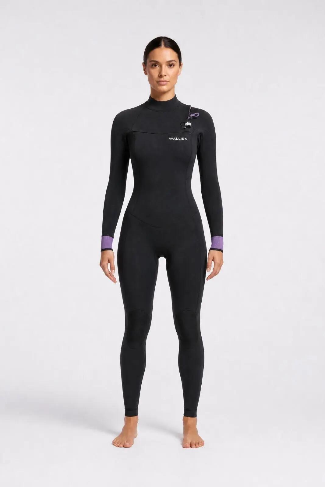 Combinaison Premium 4/3mm Haute Performance Surf Femme - Noir 2/7