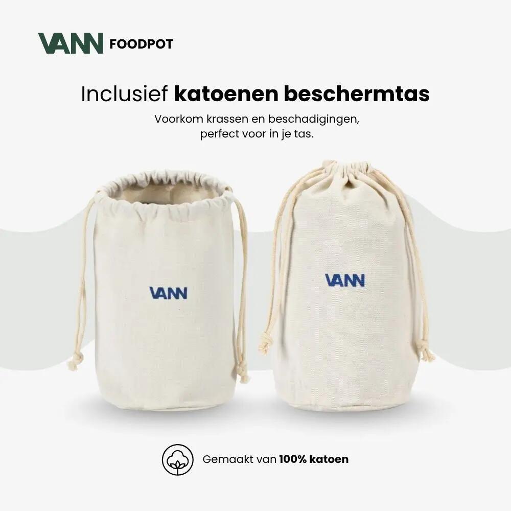 RVS lunchpot - Lunchpot 450 ml - thermos, lekvrij - Sage 5/12