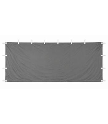 Zijwand partytent 4,5x2m waterdicht - opvouwbare easy-up tent - grijs