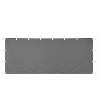 Paroi latérale 4,5x2m tonnelle pliante barnum - bâche imperméable - gris