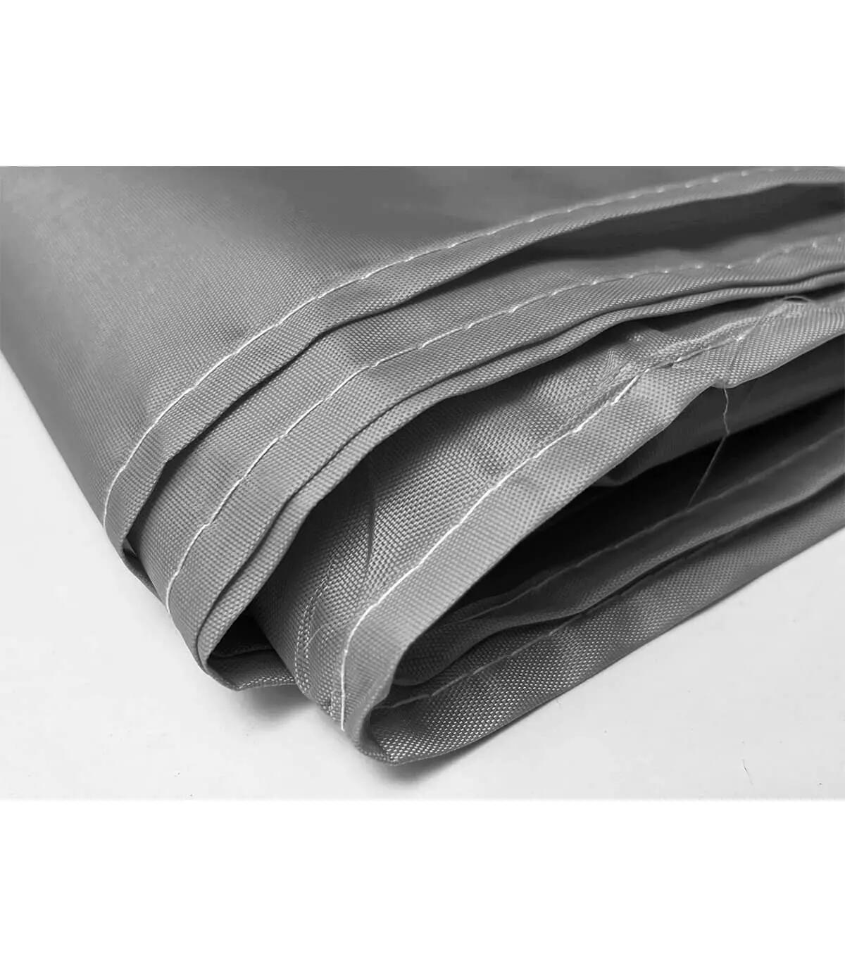 Parete laterale 4,5x2m gazebo pieghevole - telo impermeabile UV - grigio 3/4