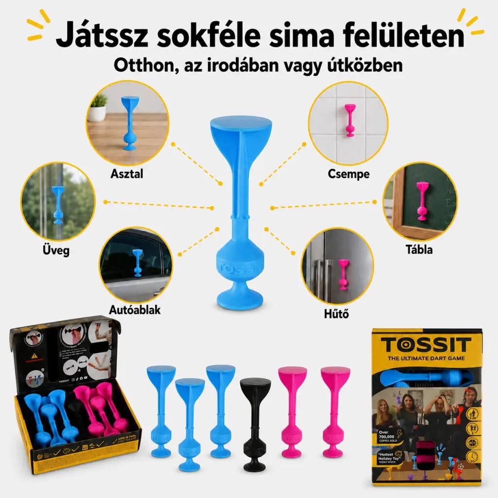 Starter Pack pink-kék tapadókorongos darts játék 2 főre 4/4