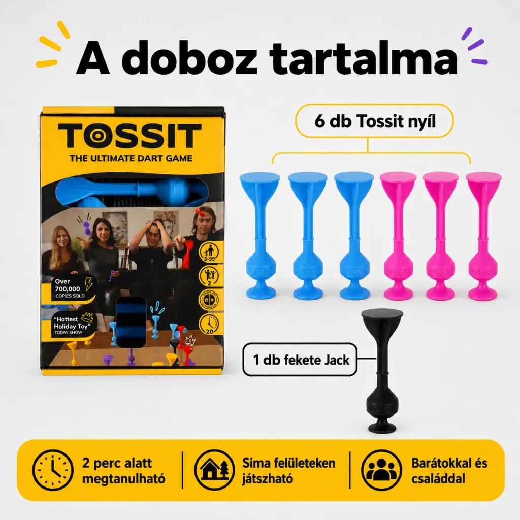 Starter Pack pink-kék tapadókorongos darts játék 2 főre 2/4