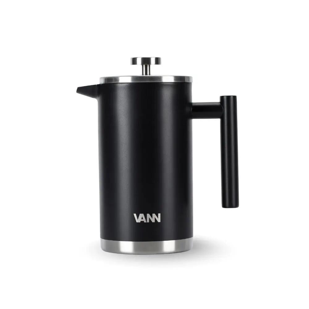 Koffiezetter - Camping - Unisex - French Press 1 L - Dubbelwandig RVS 9/10