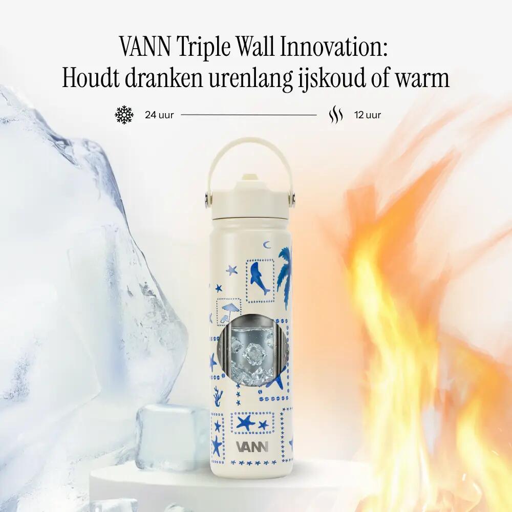 RVS drinkfles - Vibe Bottle 650 ml - Blue Summer 5/10