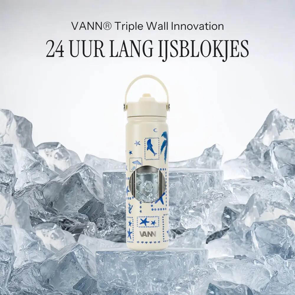 RVS drinkfles - Vibe Bottle 650 ml - Blue Summer 3/10
