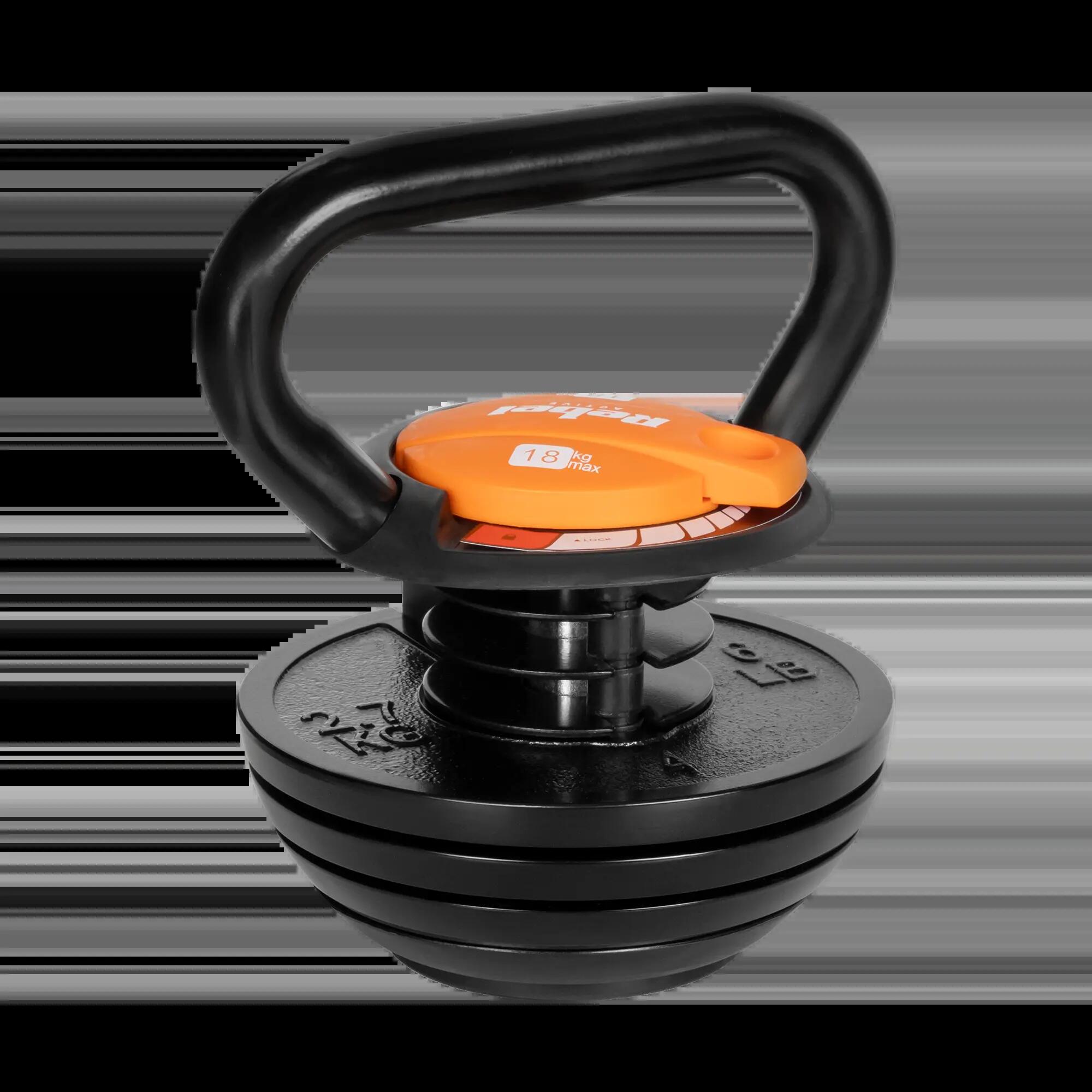 Kettlebell żeliwny regulowany obciążenie hantel odważnik kula 18kg REBEL 5/6