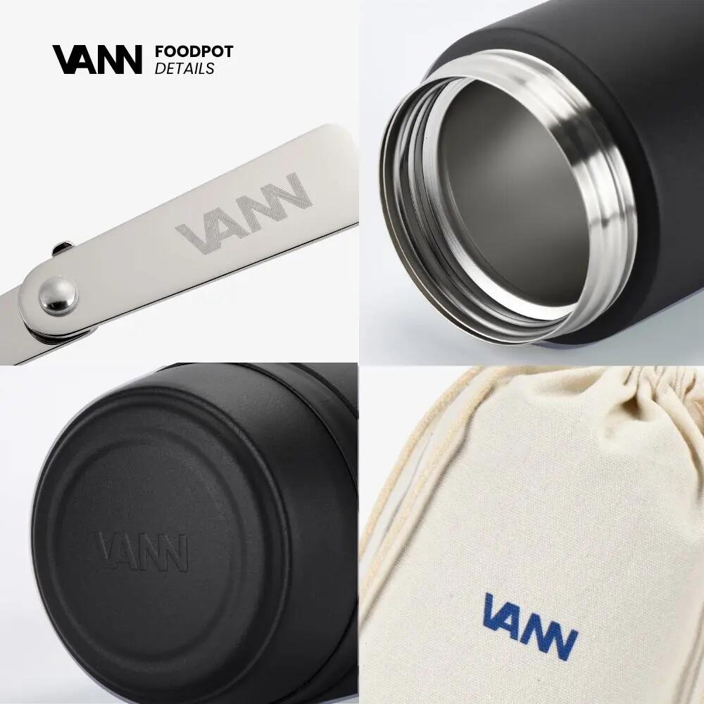 RVS lunchpot - Lunchpot 450 ml - thermos, lekvrij - Zwart 7/12