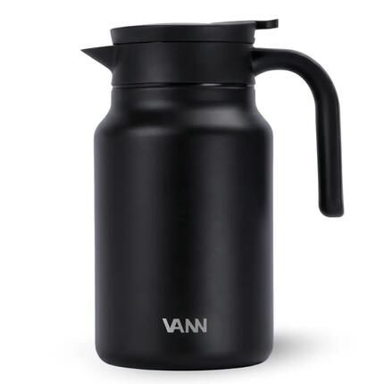 Pichet isotherme - Family Jug 1,5 L - inox, bouton-poussoir - Noir