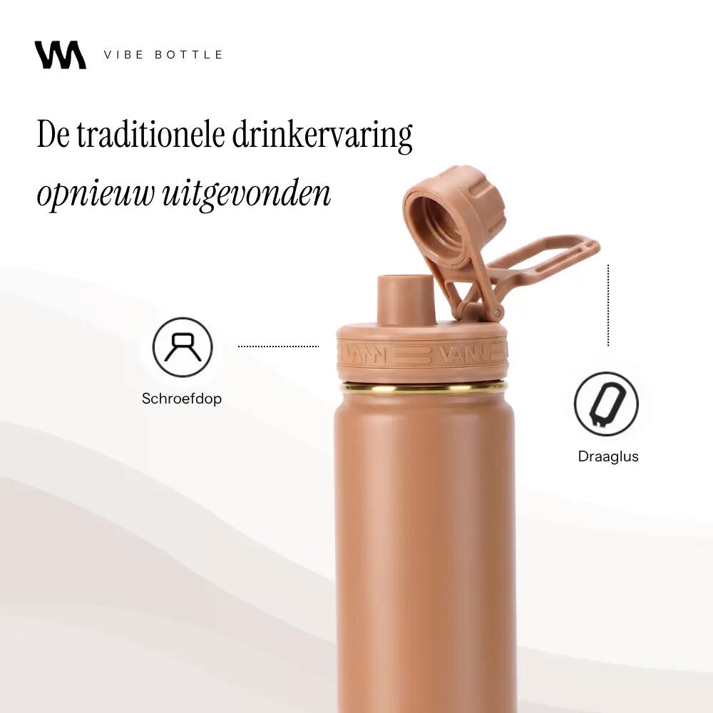 RVS drinkfles - Gold Bottle 650 ml - 3-wandig geïsoleerd - Macchiato 5/9