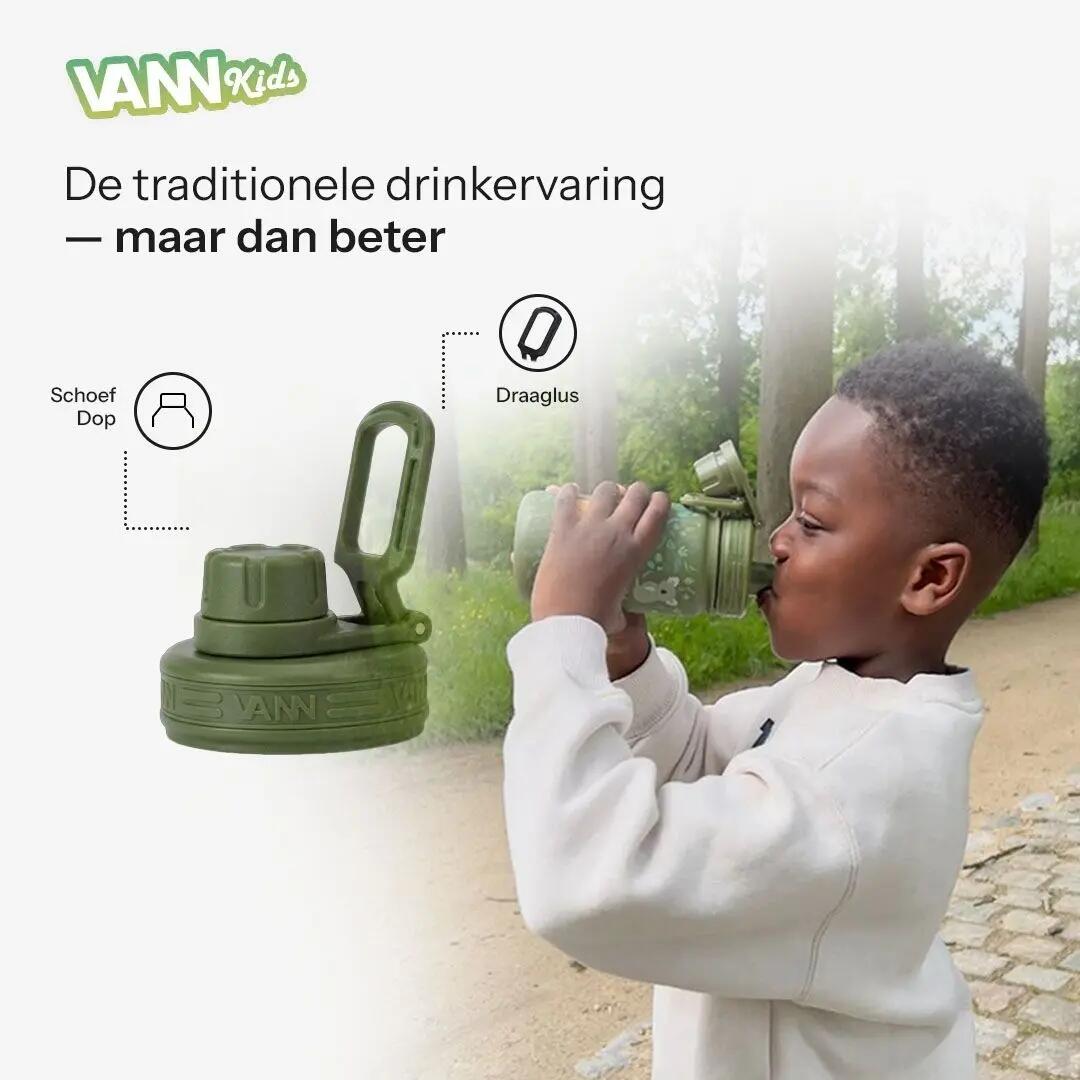 Drinkfles - School - Kids - 400 ml - Isolerend, RVS - Jungle 4/9