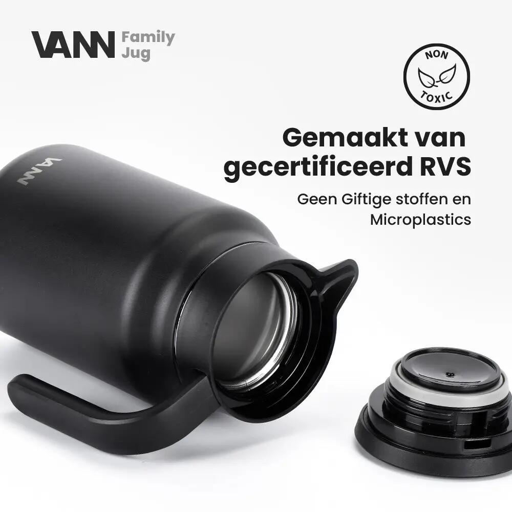 RVS thermoskan - Family Jug 1,5 L - Zwart 5/8