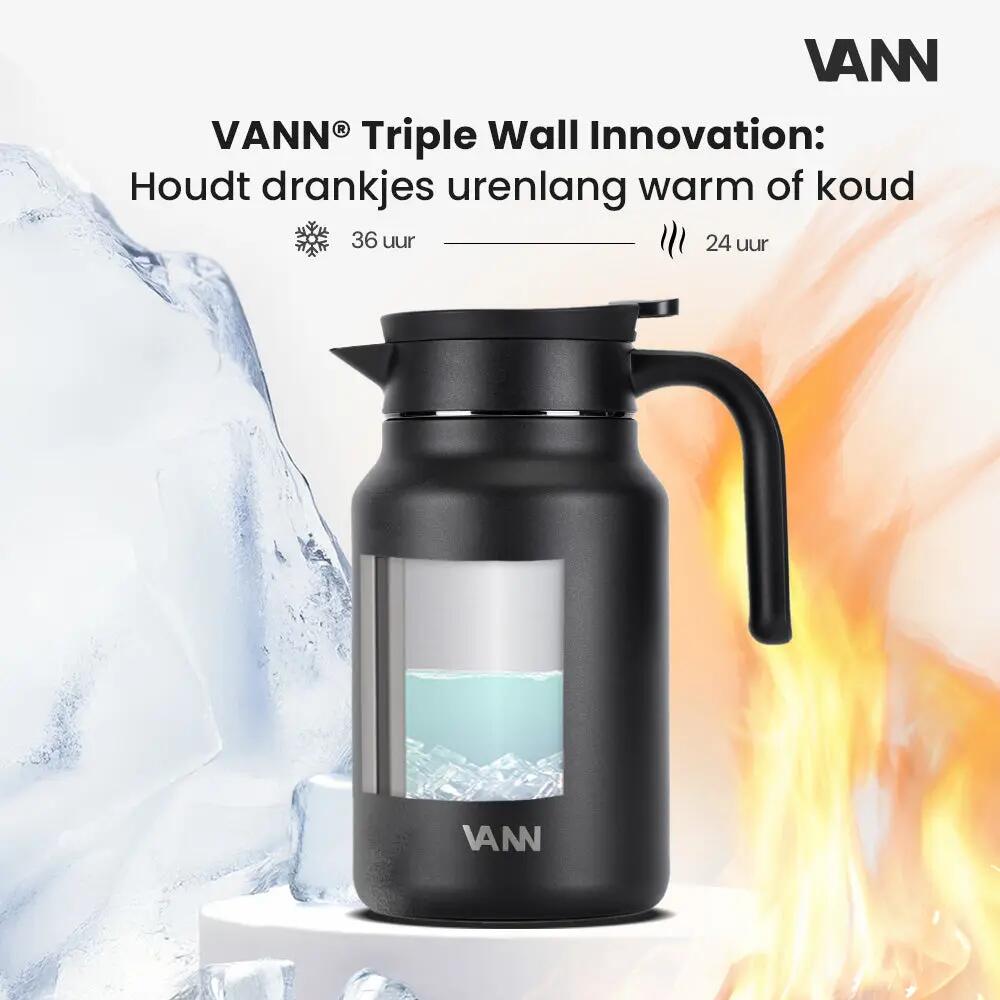 RVS thermoskan - Family Jug 1,5 L - Zwart 4/8