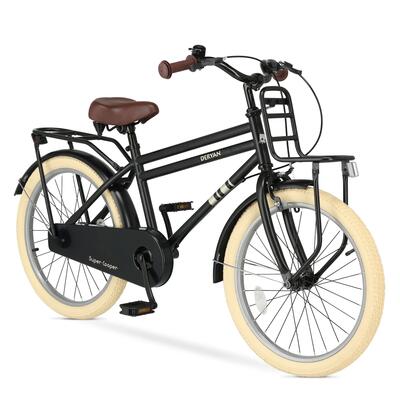Deryan cooper kinderfiets 20 inch - verstelbaar stuur en zadel - zwart