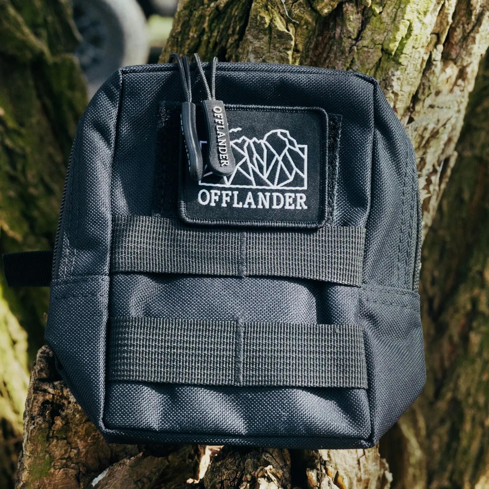 Bolsa tática universal OFFLANDER Molle com velcro, preta 3/6