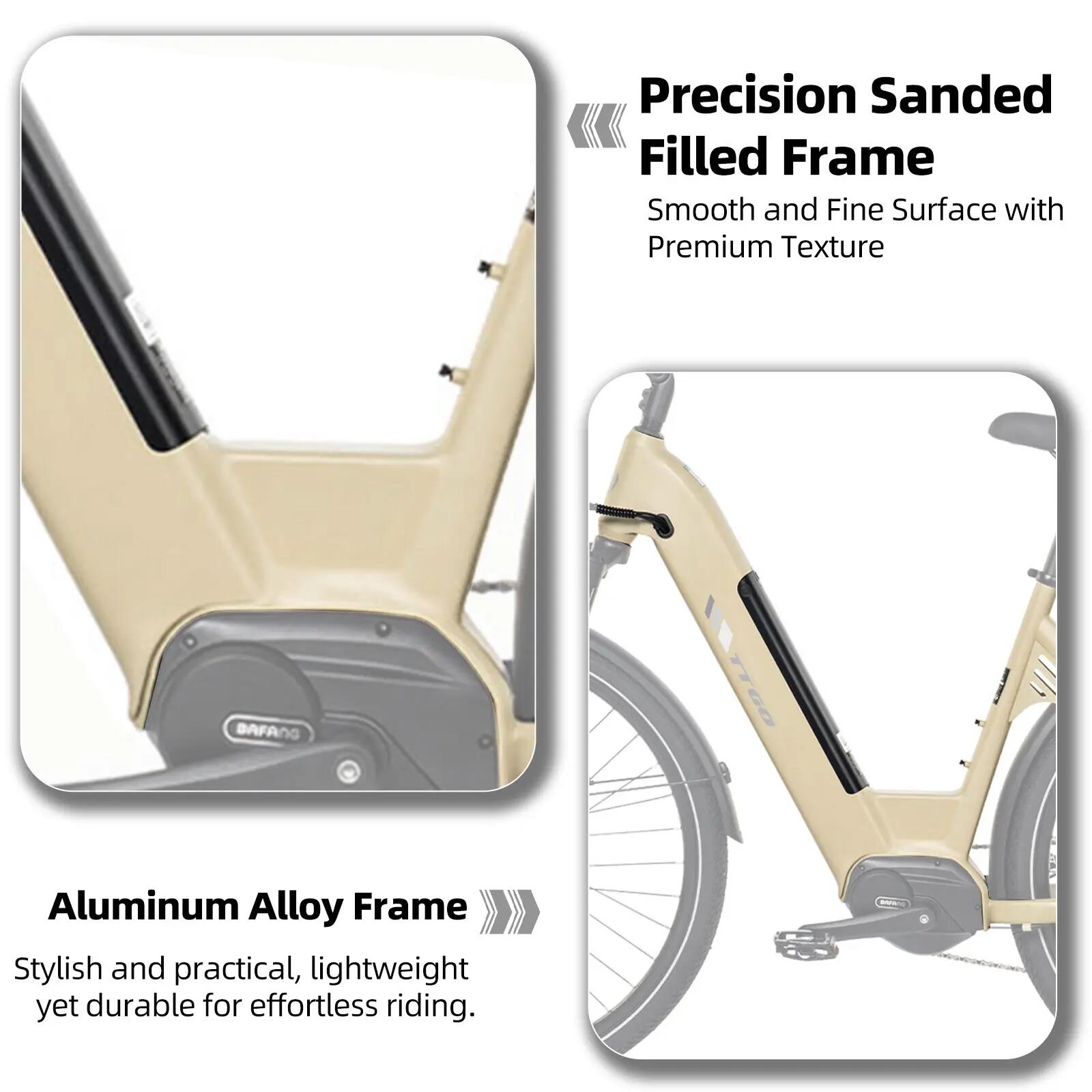 Elektrofahrrad für Erwachsene TTGO C7SE Akku 36V18Ah Reifen 28 Zoll 12/15