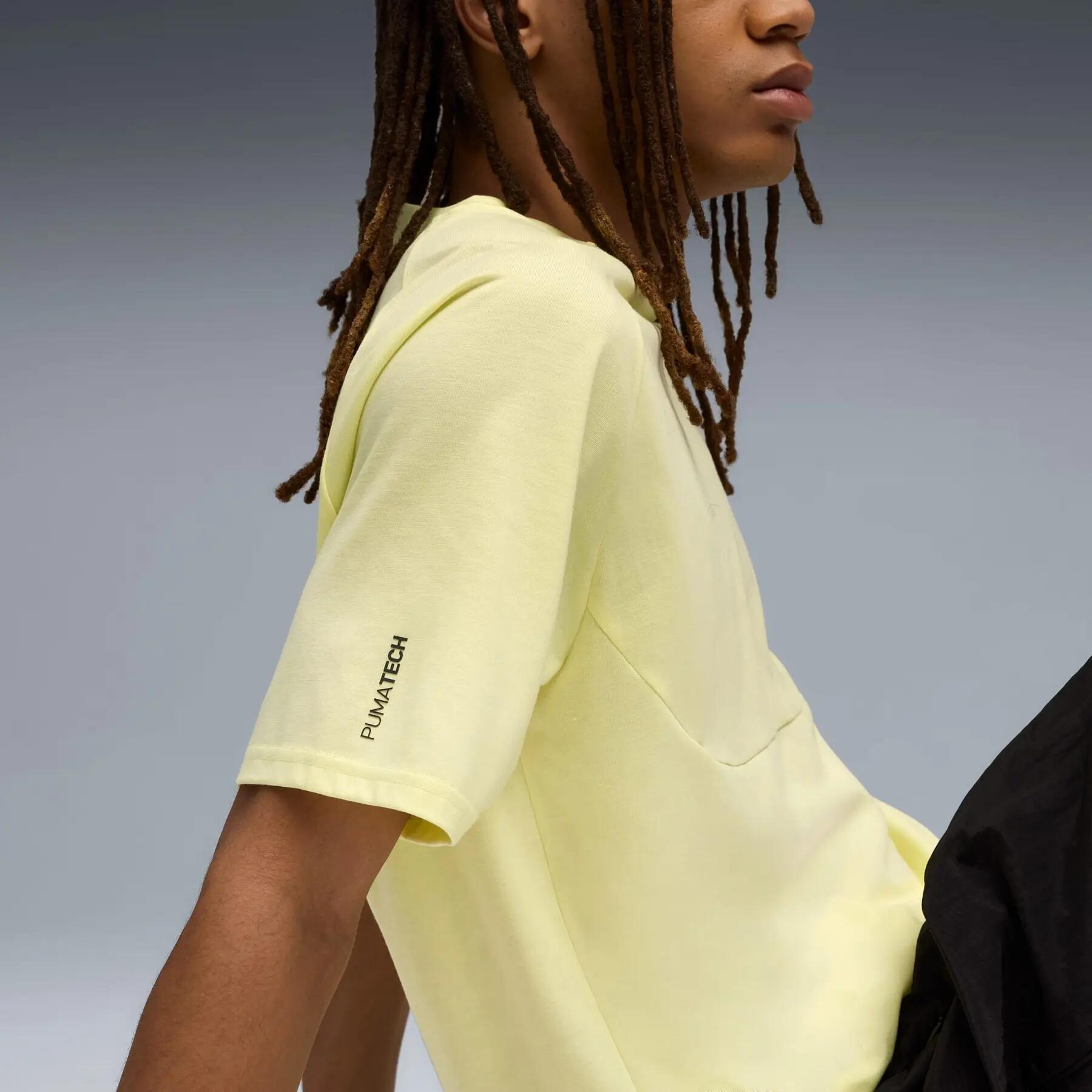 Puma PUMATECH GRAPHIC RELAXED heren T-shirt geel maat L 7/7