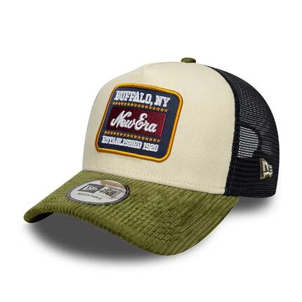 New Era 9FORTY Trucker Cap Patch Cord beige/grün/schwarz