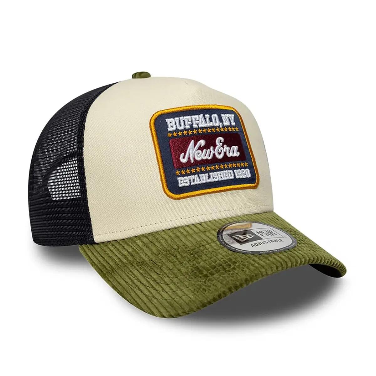 New Era 9FORTY Trucker Cap Patch Cord beige/grün/schwarz 3/5