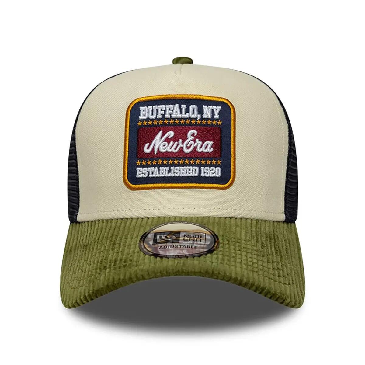 New Era 9FORTY Trucker Cap Patch Cord beige/grün/schwarz 2/5