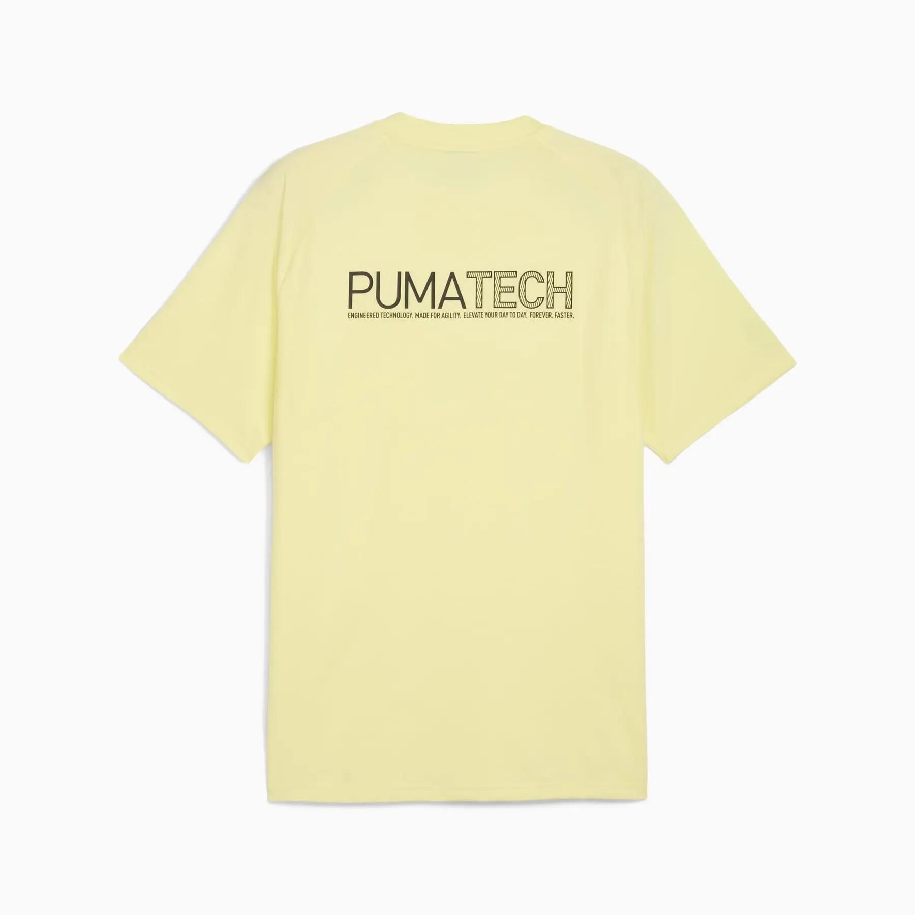 Puma PUMATECH GRAPHIC RELAXED heren T-shirt geel maat L 2/7