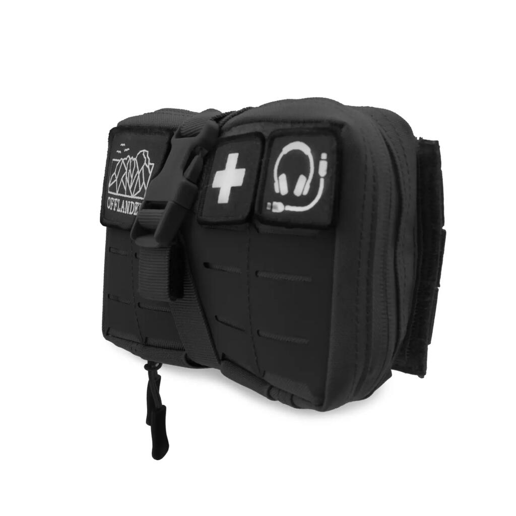 OFFLANDER Molle tactical pouch with Velcro for power bank and cables, black