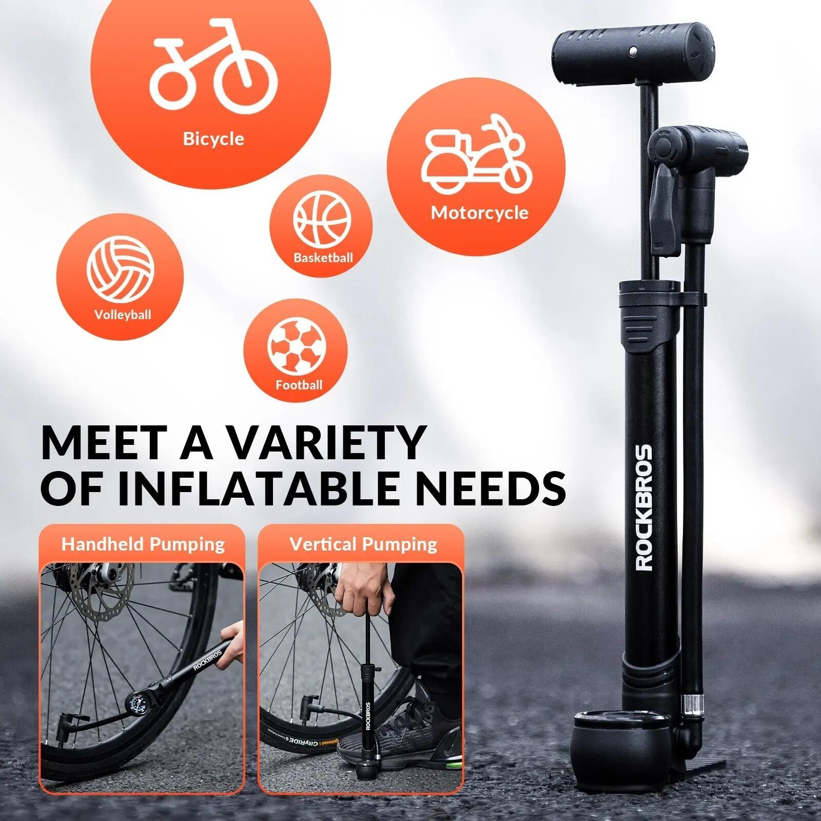 ROCKBROS Leichte Fahrradpumpe Aluminiumlegierung 4/6