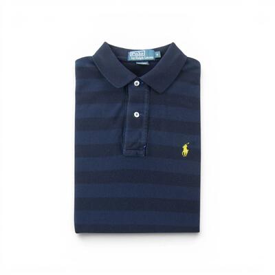 Tweedehands - polo ralph lauren heren polo korte mouw marine - als nieuw
