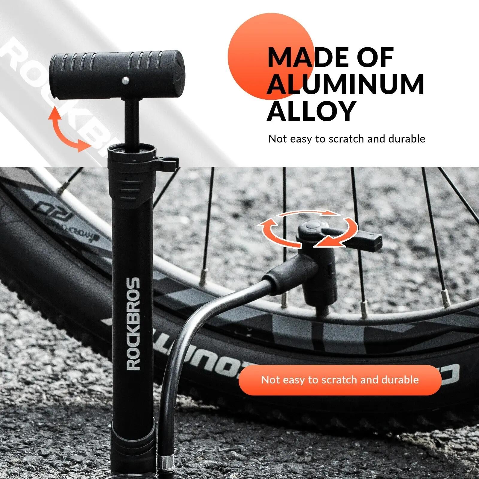 ROCKBROS Leichte Fahrradpumpe Aluminiumlegierung 3/6