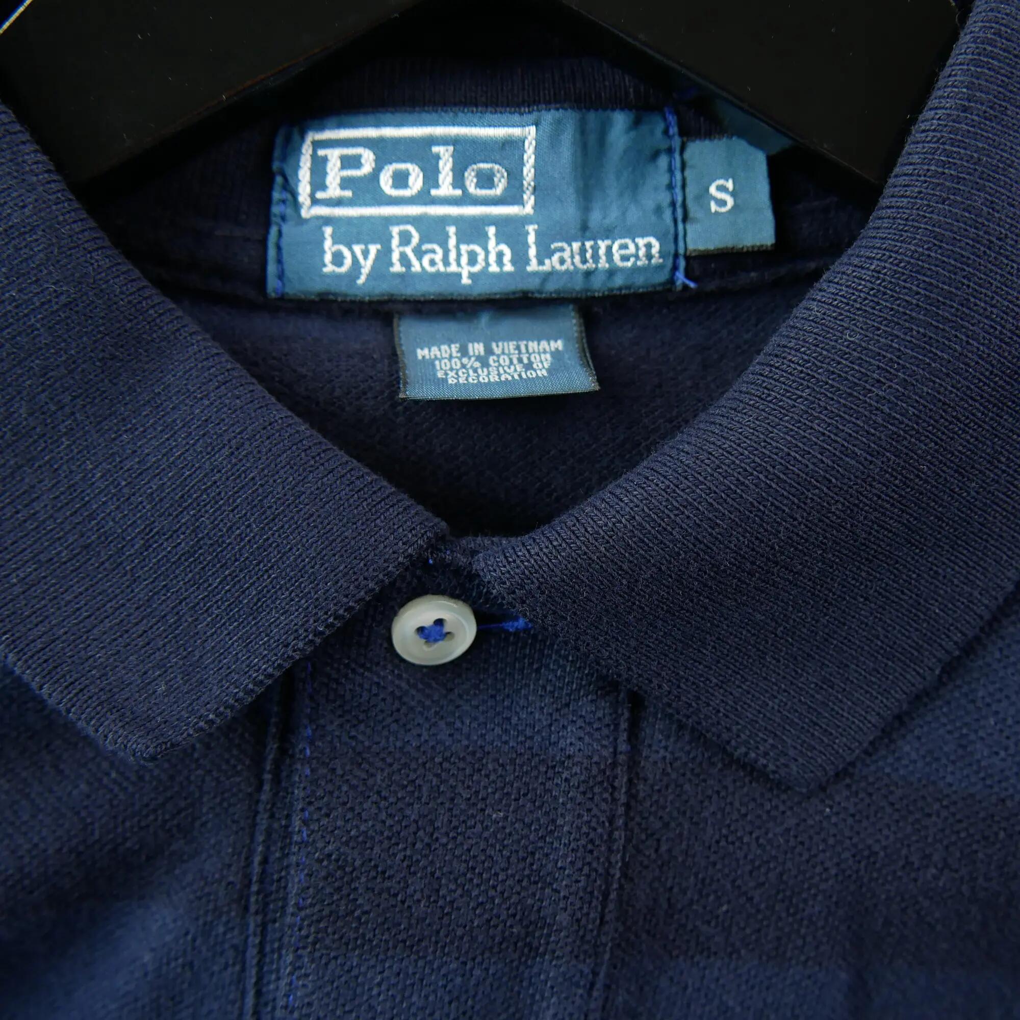 Tweedehands - Polo Ralph Lauren heren polo korte mouw marine - Als nieuw 6/6
