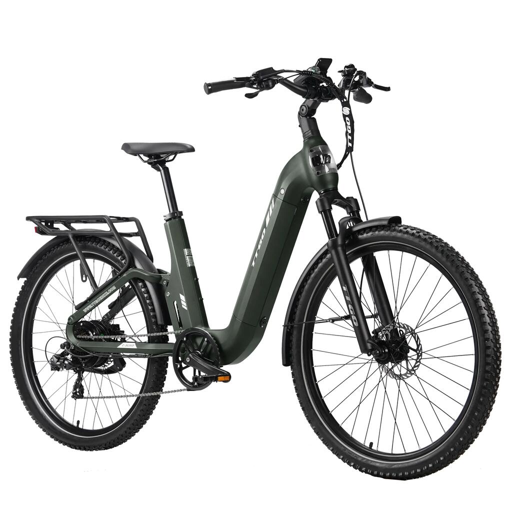 Градски електрически велосипед за възрастни TTGO E-SUVO батерия 48V15Ah гума 27"