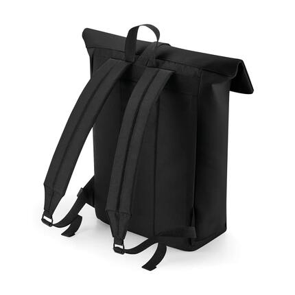 Sac à dos avec rabat roll-top en polyuréthane mat - Clay - One Size