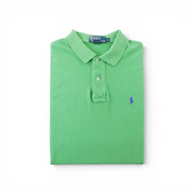 Tweedehands - poloshirt korte mouwen heren groen polo ralph lauren - als nieuw