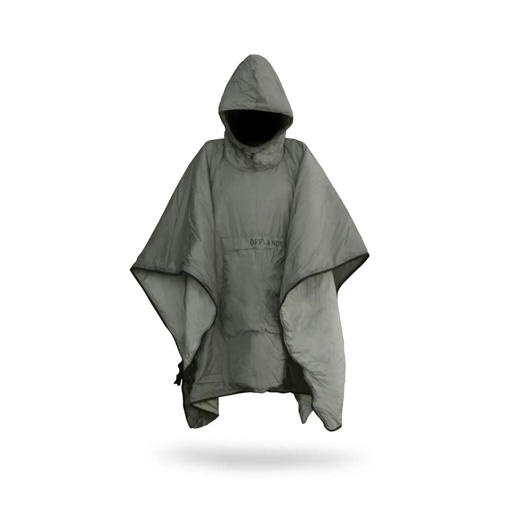 OFFLANDER camping poncho waterproof gray