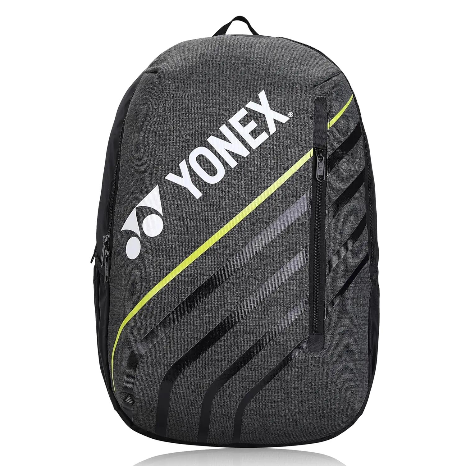 YONEX Badminton Bagpack ACE2 1012 |Laptop and Racquet Comaprtment|Wide Shoe Packet | Jet Black Tradewinds -  1