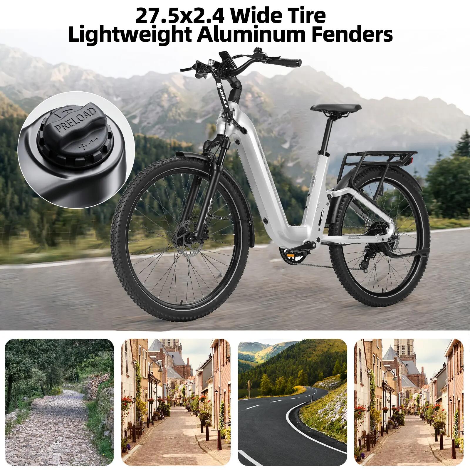 Bicicleta elétrica para adultos TTGO E-SUVO Bateria 48V15Ah 14/15