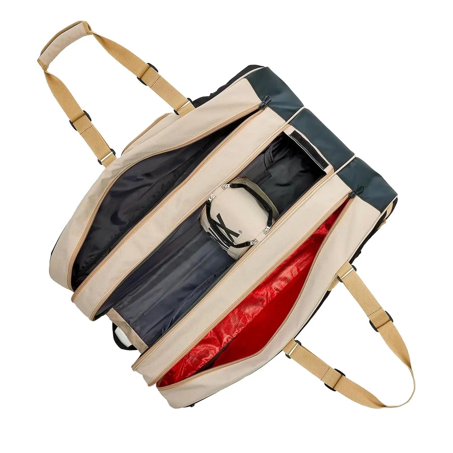 Yonex BT12 Gearlogic Racquet Bag BA726212EX | Badminton Tennis Squash Kitbag | Holds 12 Racquets | Beige -  3