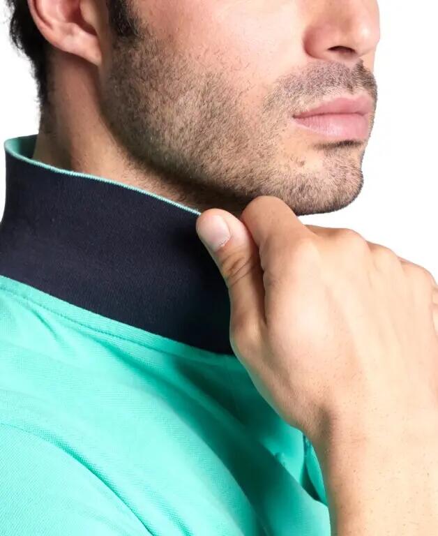 ARENA T-SHIRT POLOSHIRT DA UOMO IN COTONE PIQUET UNITO BLU NAVY 006389/800 M 4/6